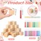 125-Pc Baby Shower Block Game – 100 Wooden Blocks, 24 Markers, Sign & Prize (Flower)